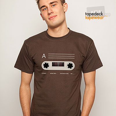 Wear the tape: inspired by 70's cassette tape designs: light grey plastic with a slim window... make the colours pop. Are you stereo? Got any noise reduction? - Tapewear by Tapedeck.org